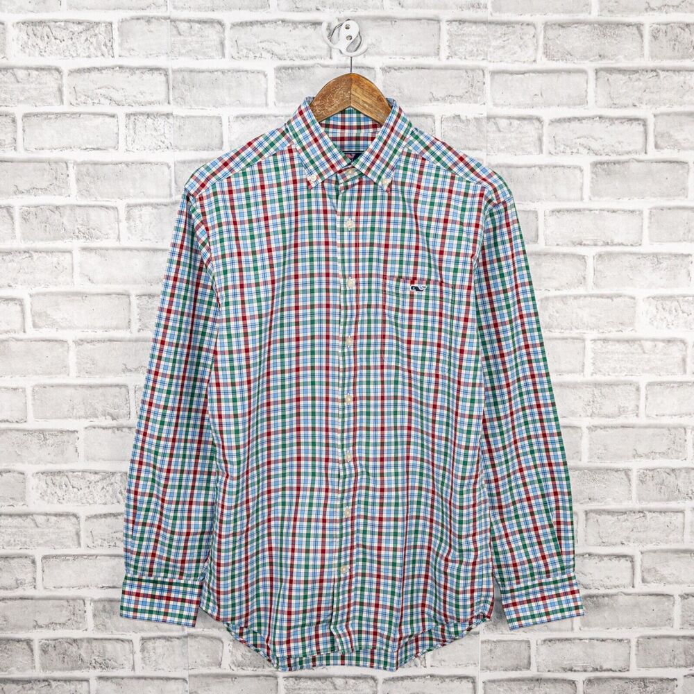 Vineyard Vines Men's Classic fit Button down Tucker Shirt Multi color plaid sz S